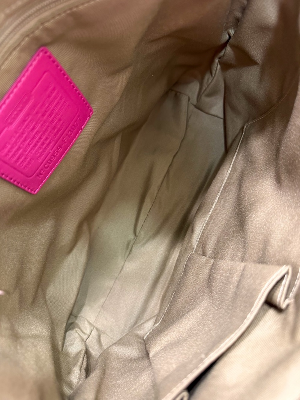Coach Gallery Tote Signature Jacquard Pink Leather Trim Y2K - Picture 9 of 15